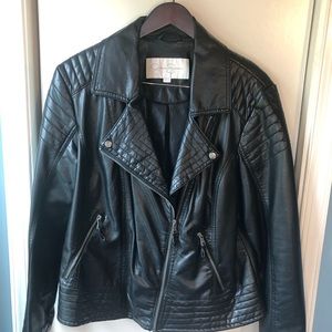 Jessica Simpson Faux Leather Jacket - 1x